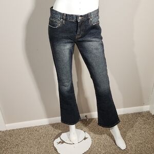 Daisy Fuentes Indigo Wide Leg Jeans